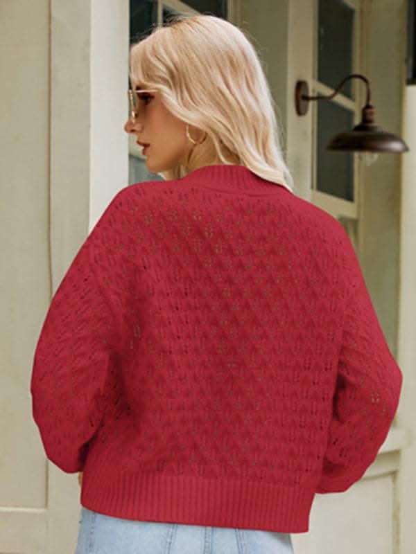 New women's design loose round neck pullover sweater.