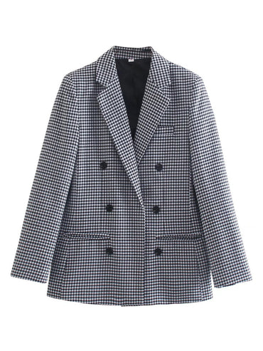New Women's Suit Plaid Small Suit Jacket for Stylish Look