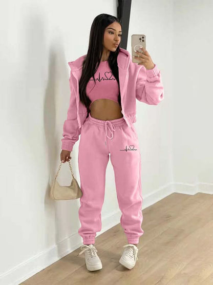 Stylish velvet jogger set for women