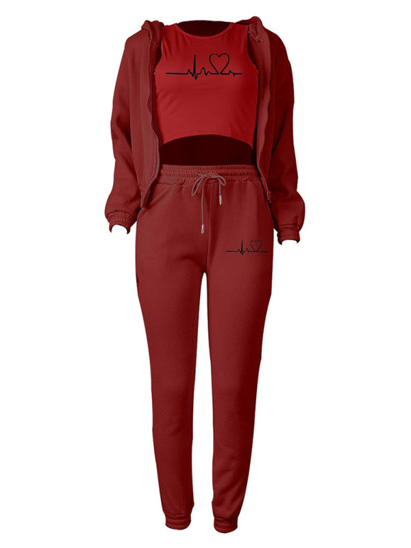 Stylish velvet jogger set for women