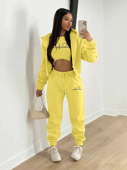 Stylish velvet jogger set for women