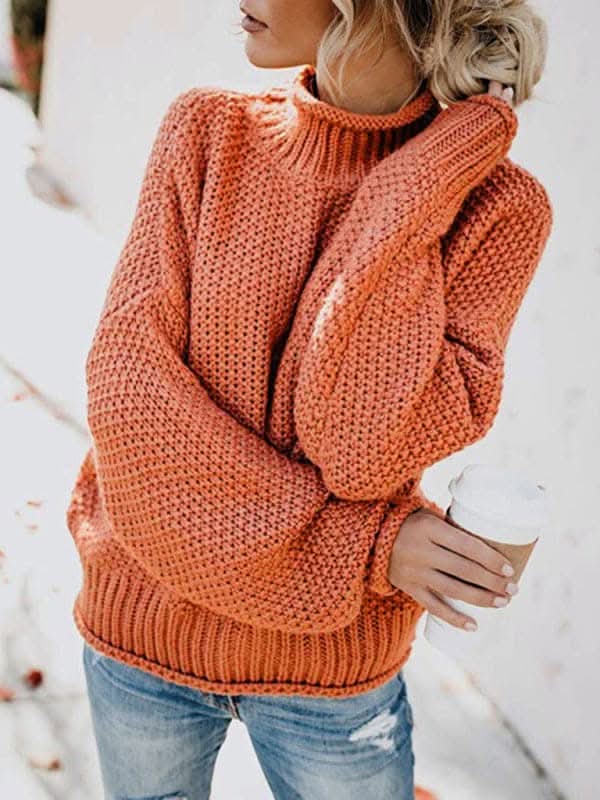 New Fashionable Contrast Color Knitted Sweater Cardigan Jacket Sweater.
