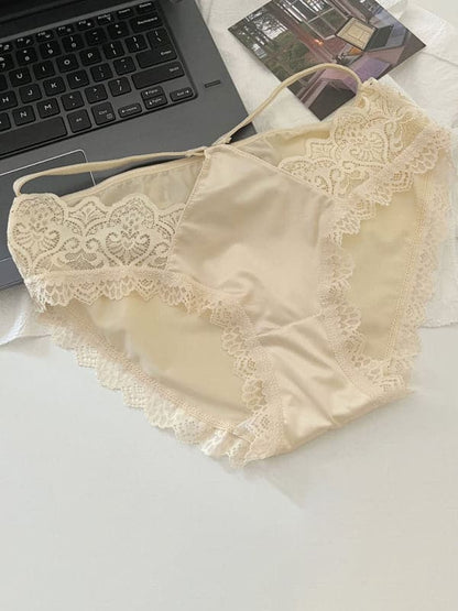 Lace seamless low-rise panties