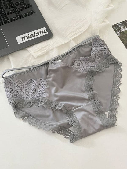 Lace seamless low-rise panties