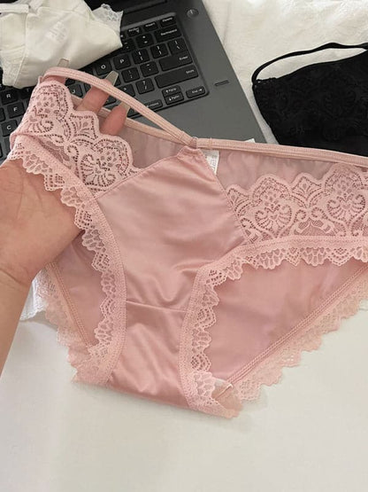 Lace seamless low-rise panties