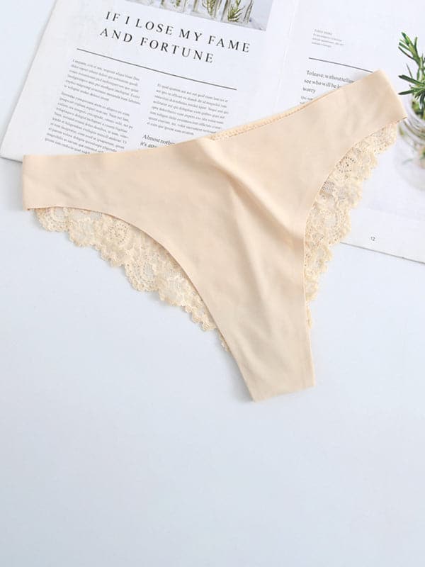 Lace seamless hipster panties