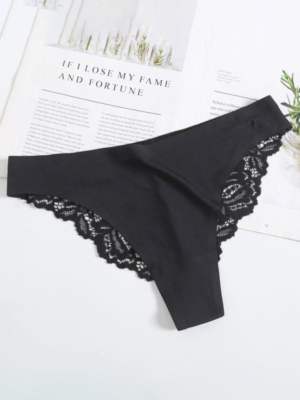 Lace seamless hipster panties