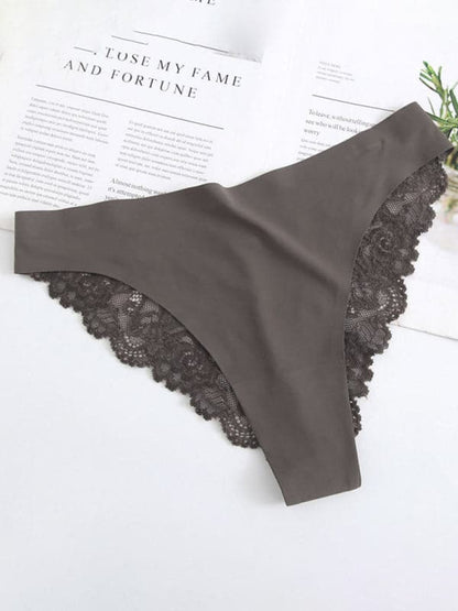 Lace seamless hipster panties