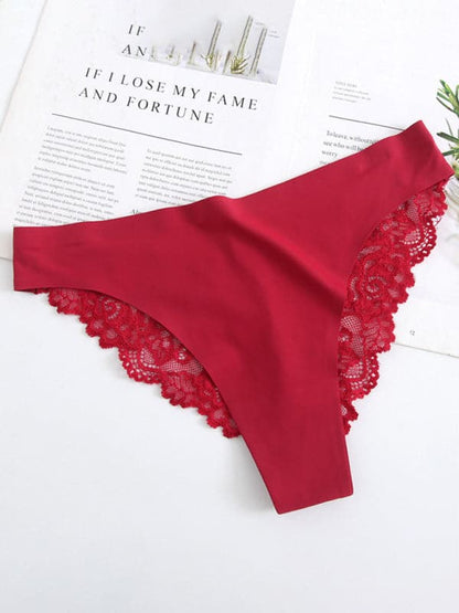 Lace seamless hipster panties