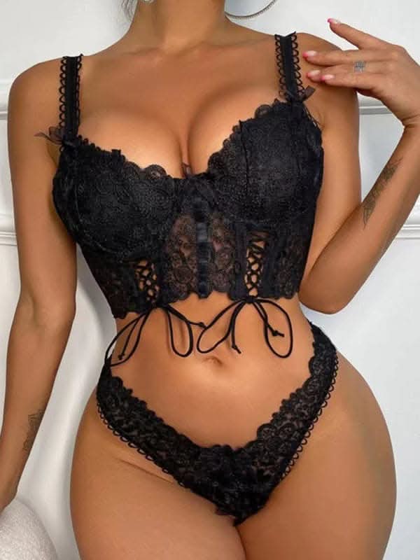 New sling sexy slim fit hollow lace see-through nightclub uniform temptation suit.