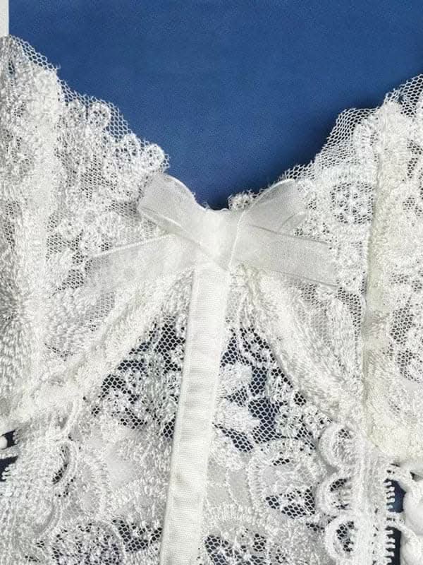New sling sexy slim fit hollow lace see-through nightclub uniform temptation suit.