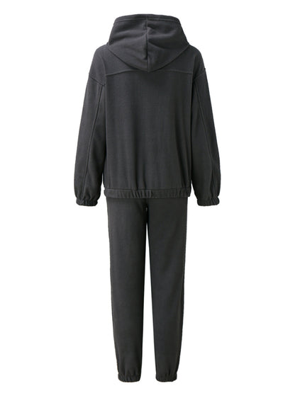 Leisure hooded loungewear set