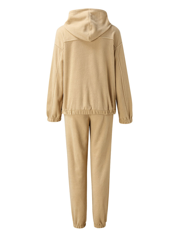 Leisure hooded loungewear set