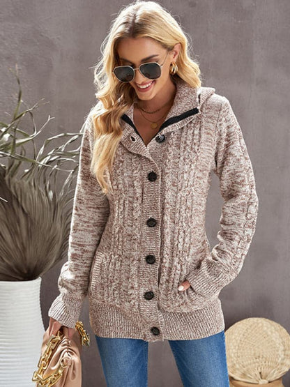 Cozy women's hooded cardigan