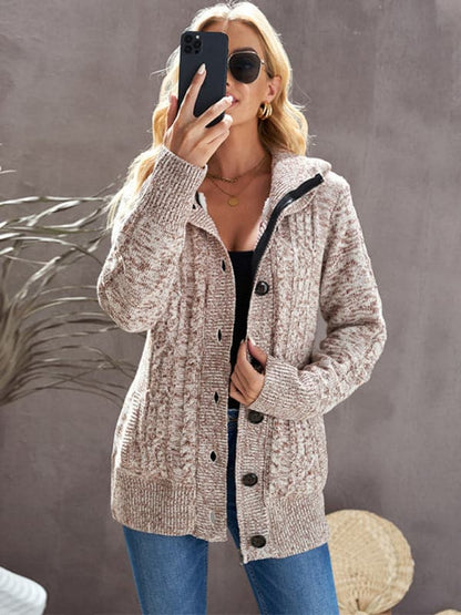 Cozy women's hooded cardigan