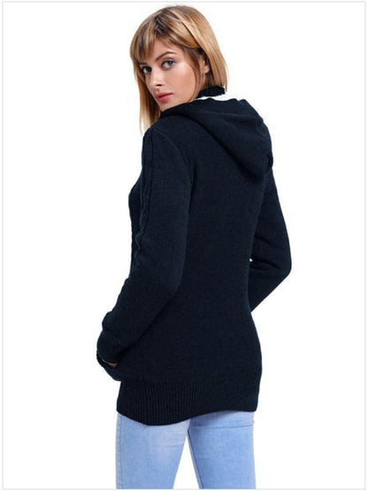 Cozy women's hooded cardigan