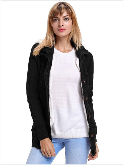 Cozy women's hooded cardigan