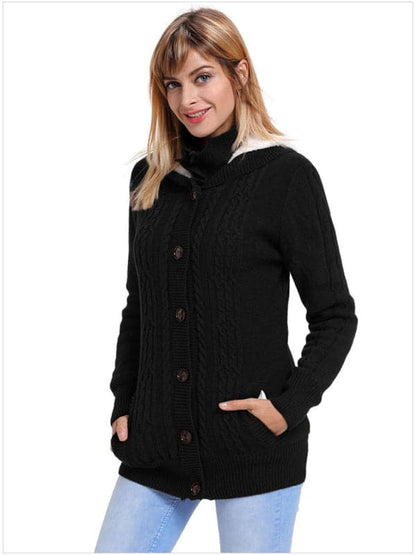 Cozy women's hooded cardigan