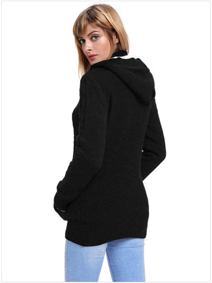 Cozy women's hooded cardigan