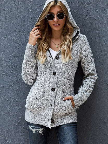 Cozy women's hooded cardigan