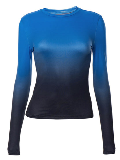 Vibrant gradient long sleeve top