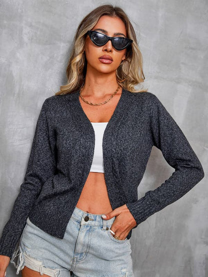 Casual collarless cardigan for women