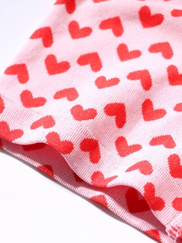 Women's New Valentine's Day Red Love Underwear Wireless Bra and Boxer Briefs Set.