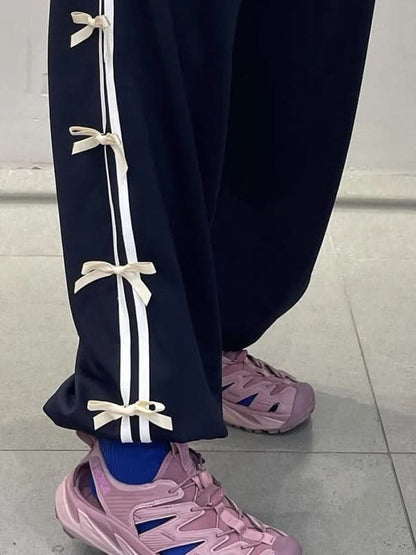Charming Women's Three-Dimensional Bow Casual Active Pants