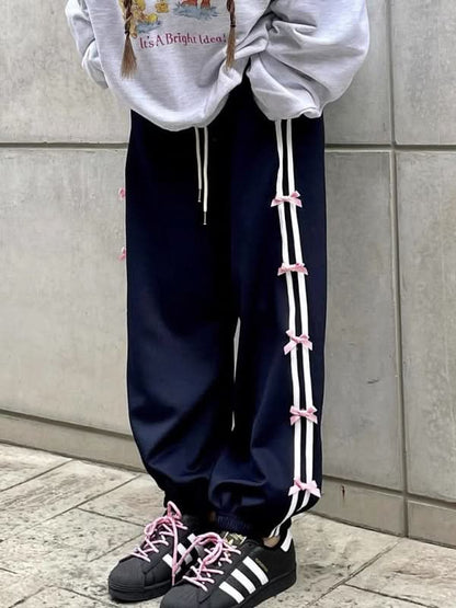Charming Women's Three-Dimensional Bow Casual Active Pants