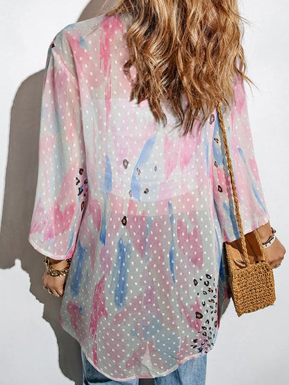 Floral Chiffon Cardigan Top