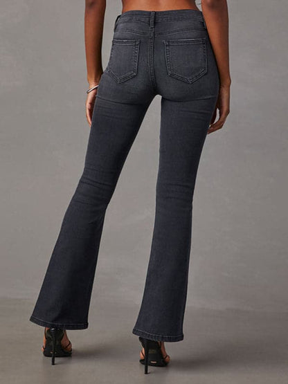 Retro high waist flared jeans