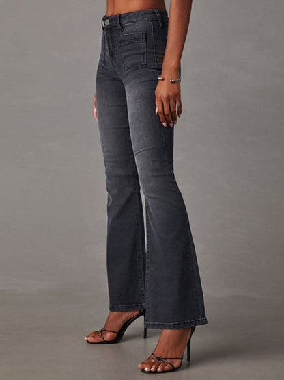 Retro high waist flared jeans