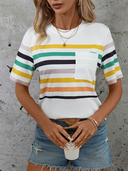 Chic striped tee for women