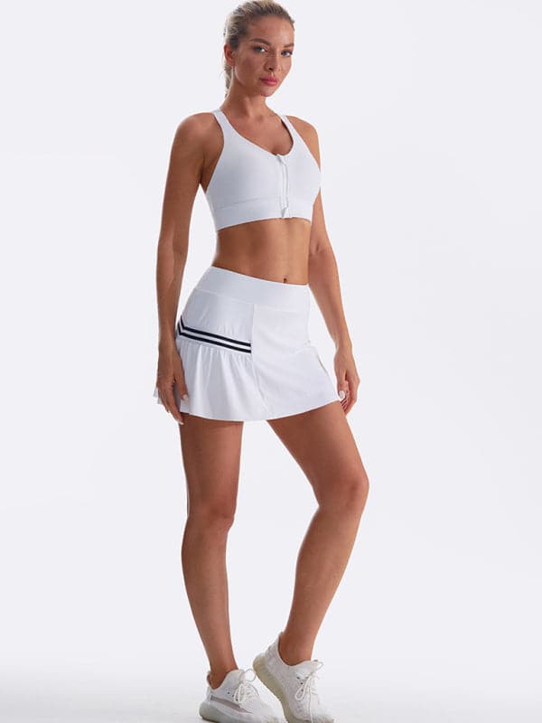 Women's quick-dry sports skirt - faux two-piece design