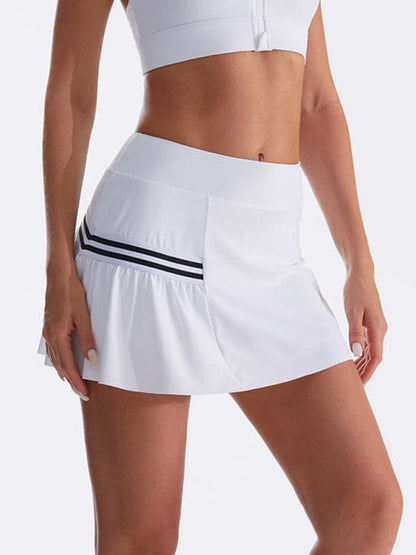 Women's quick-dry sports skirt - faux two-piece design