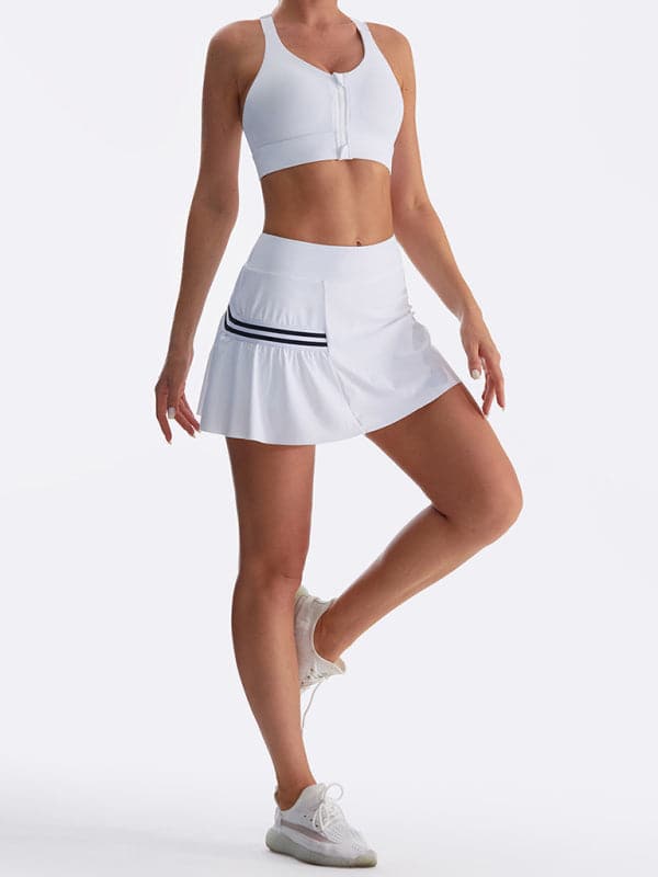 Women's quick-dry sports skirt - faux two-piece design