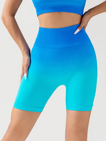 Women's gradient yoga set - breathable tights & top