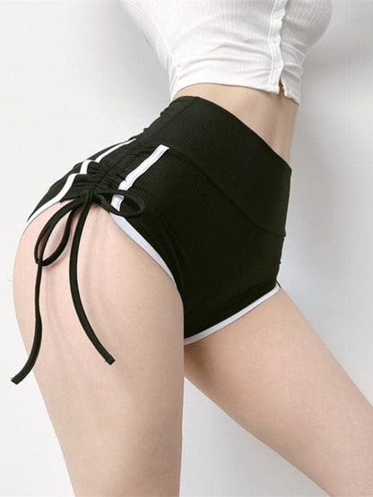 Hip-lifting fitness shorts - nylon