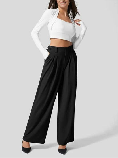 Chic high waist wide leg pants