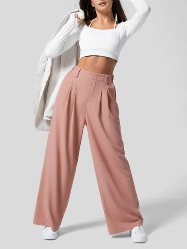 Chic high waist wide leg pants