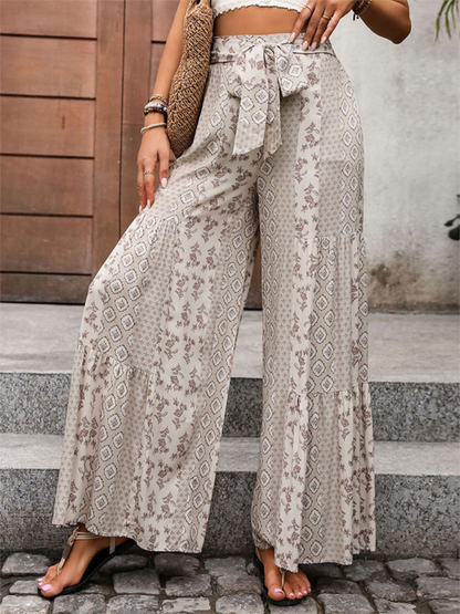 Bohemian high-waisted trousers