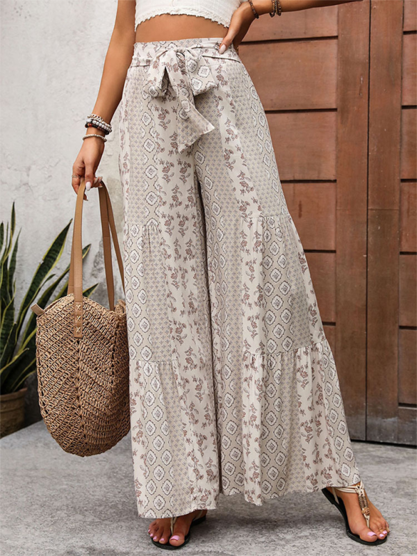 Bohemian high-waisted trousers