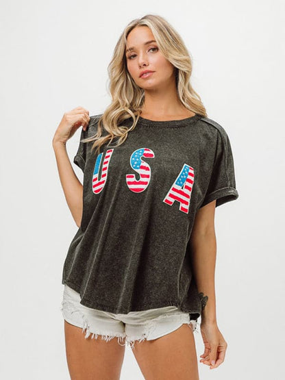 Stylish women's independence tee