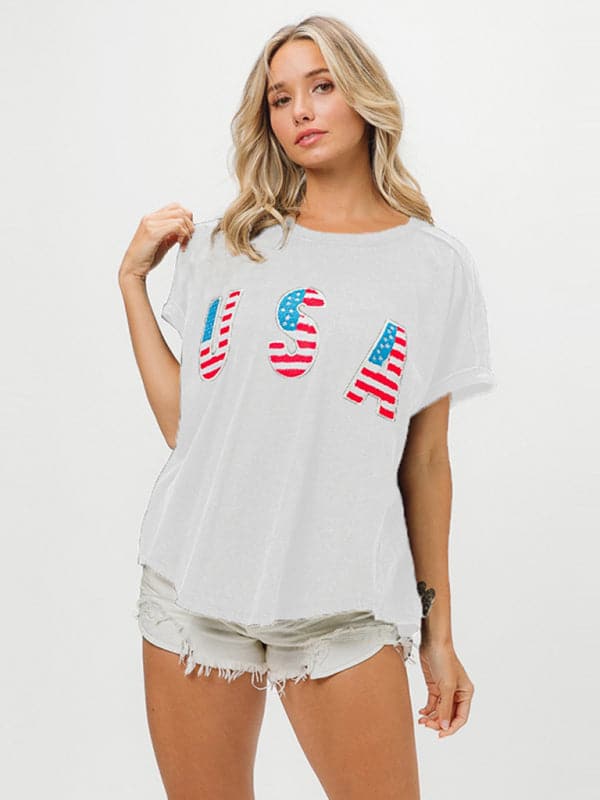 Stylish women's independence tee