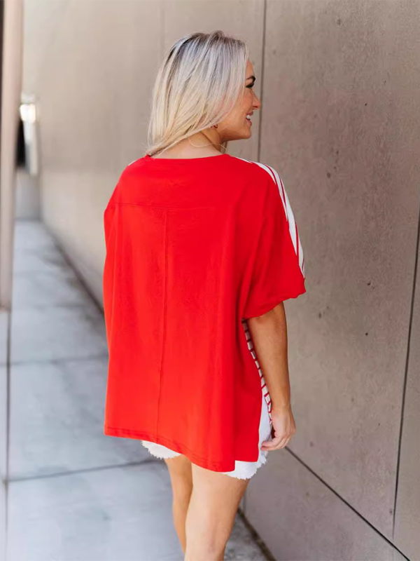 Patriotic sequined t-shirt for summer