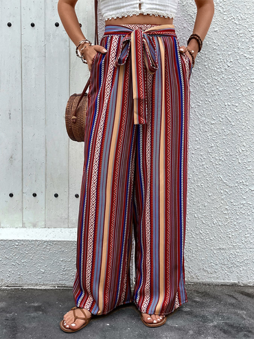 Chic high waist wide leg pants