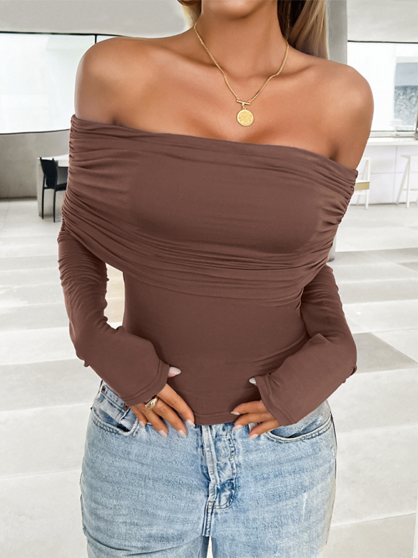 Women's casual solid color pullover one shoulder topSizing: True to size
Material composition: 8% Elastane/Spandex, 92% Viscose
Clothing type: S
Collar: One-shoulder
Material: Viscose fiber
Pattern: Solid
Fabric elastLove Salve casual solid color pullover