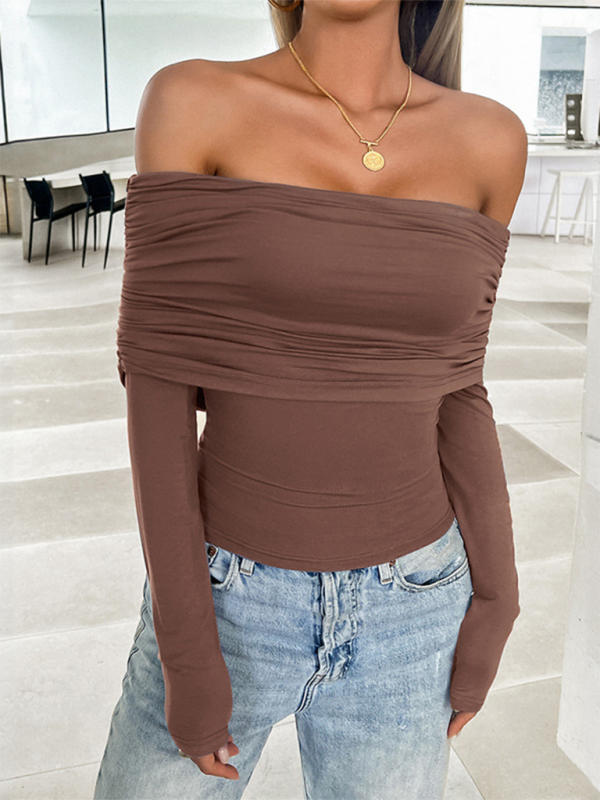 Women's casual solid color pullover one shoulder topSizing: True to size
Material composition: 8% Elastane/Spandex, 92% Viscose
Clothing type: S
Collar: One-shoulder
Material: Viscose fiber
Pattern: Solid
Fabric elastLove Salve casual solid color pullover