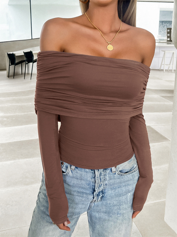 Women's casual solid color pullover one shoulder topSizing: True to size
Material composition: 8% Elastane/Spandex, 92% Viscose
Clothing type: S
Collar: One-shoulder
Material: Viscose fiber
Pattern: Solid
Fabric elastLove Salve casual solid color pullover