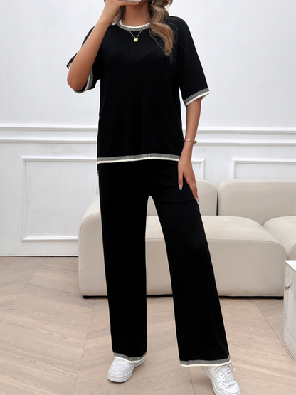 Chic Casual Sweater & Trousers Set